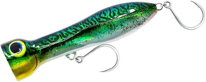 Nomad Design Chug Norris 6” (150mm) Topwater Floating Popper Fishing Lure with BKK Hooks & Durable Diamond Armour, for Bluefin & Yellowfin Tuna, Cubera Snapper, & Roosterfish