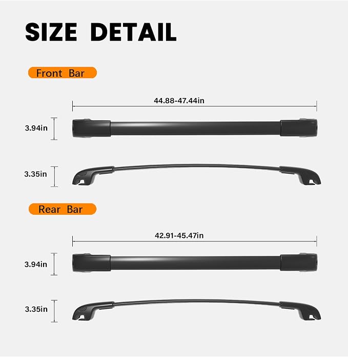 300lbs Lockable Roof Rack Cross Bar Fit for Volkswagen VW Tiguan 2018-2026 (Not for Limited) & Taos 2022-2026, Aluminum Roof Rails Crossbars for Cargo Bars Luggage Bike Kayak Rack