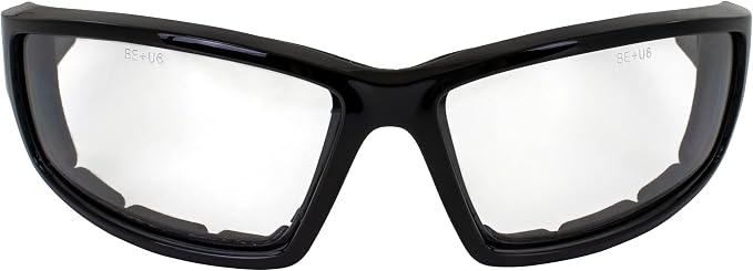 Birdz Eyewear Swoop Anti-Fog Padded Motorcycle Sunglasses Riding Glasses 3 Pairs Black Frame Lenses for Day & Night ANSI Z87 .1