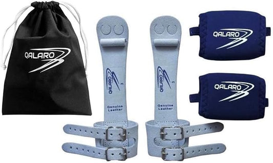Double Buckle Grips for Girls Gymnastics | Dowel Grips, 4" Wristbands, Grip Bag | Gymnastics Grips for Girls | Youth Bar Grips | Gymnastics Gloves