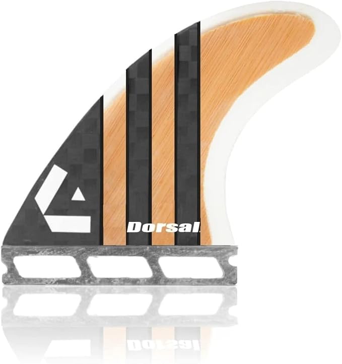 DORSAL Surfboard Fins Thruster 3 Set FCS Compatible with Carbon Honeycomb Hexcore