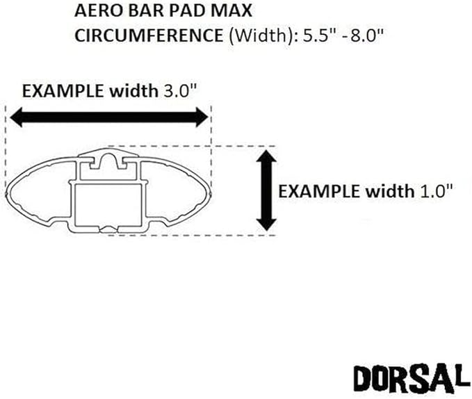 DORSAL Aero Roof Rack Pads for Wide and Aftermarket Crossbars - Pack of 2 for Surfboards Kayaks Sups Snowboards Polyester 28" Inch Thule Yakima Rhino Style