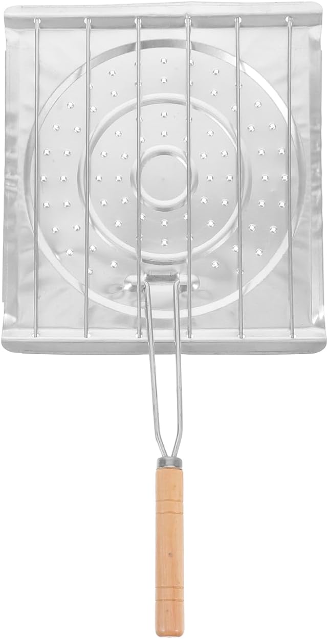 MAGICLULU Foldable Stovetop Toaster Rack 8.66X7.67In Multi-Function Tortilla Grill Tray and Toast Holder Rack for Camping Home Use Durable Wire Baking for Corn Bread Grilling