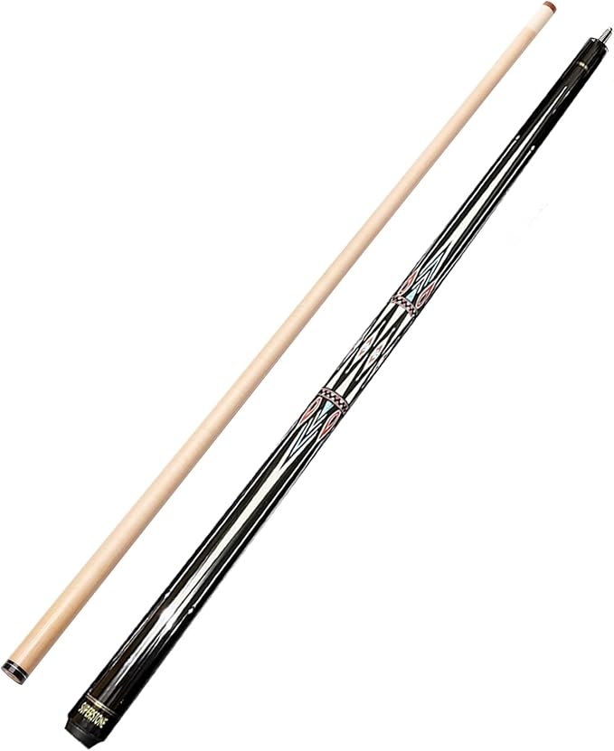 SUPERDIAMOND Pool Cue Stick Set Billiard Cue Sticks with Hard Case, 2-Pieces 58" Pool Table Sticks, 12.5 mm Tip Pool Queue,Pool Stick Set for Home Recreation, Billiards Clubs, Training