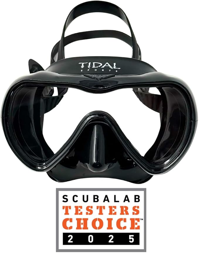 Tidal Mask-Advanced Anti Fog Diving Mask for Scuba Diving, Snorkeling, Free Diving&Swimming. Wide-Angle Tempered Glass Single Lens.