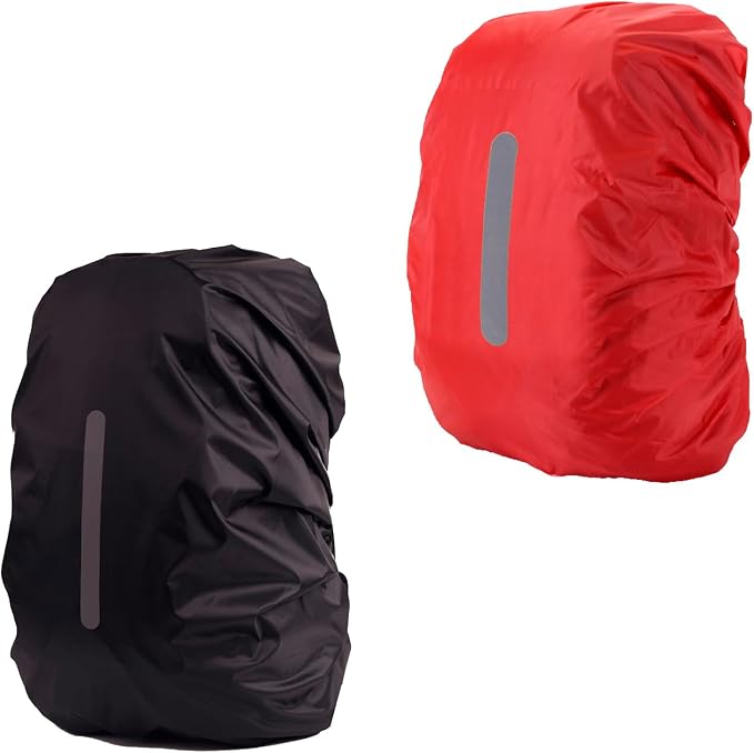 2 Pack Waterproof Rain Cover for Backpack,Backpack Rain Cover with Reflective Strip,Rucksack Rain Cover for Bicycling/Hiking/Anti-Dust/Anti-Theft/Camping/Traveling/Outdoor Activities