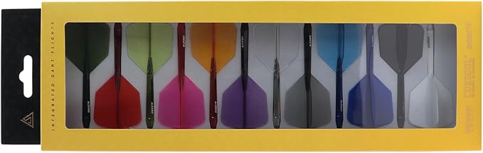 CUESOUL ROST 77 Integrated Dart Shaft and Flight Big Wing/Standard Shape Colour Collection Pack of 12 pcs