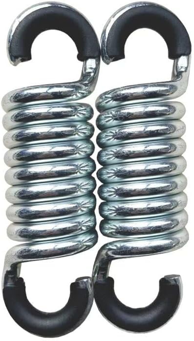 Outdoor Patio Swing Spring Hook 990lb Load Bearing Hammock Swing Accessories 5.04-inch Galvanized Hooks 2-Pack Straight Extended Springs with Noise-Reducing Pads