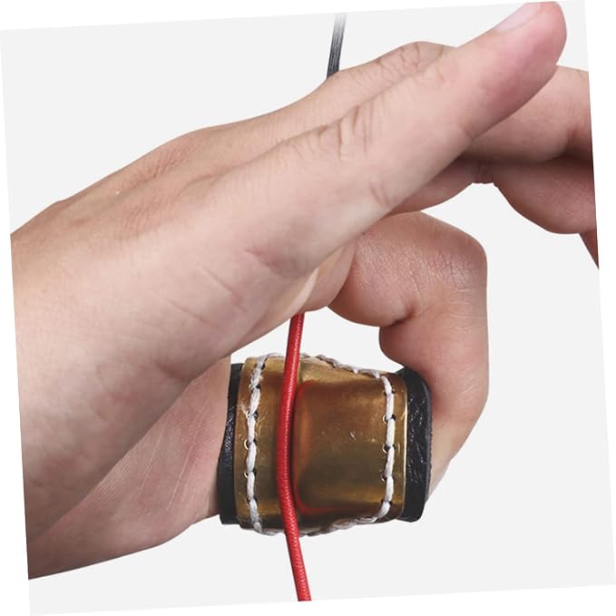 BESPORTBLE 2pcs Guard Sleeve Bow Fingers Outdoor Cover Finger Protection Right Archery Copper for Shooting
