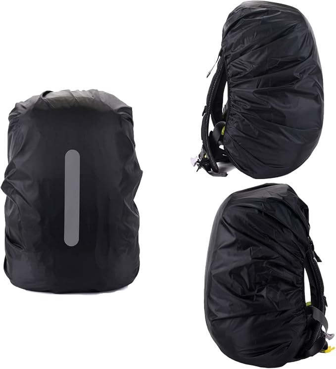 2 Pack Waterproof Rain Cover for Backpack,Backpack Rain Cover with Reflective Strip,Rucksack Rain Cover for Bicycling/Hiking/Anti-Dust/Anti-Theft/Camping/Traveling/Outdoor Activities