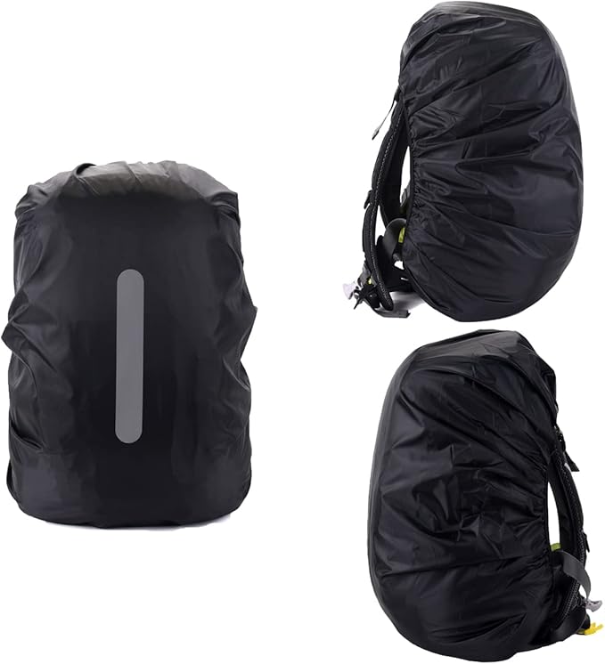 2 Pack Waterproof Rain Cover for Backpack,Backpack Rain Cover with Reflective Strip,Rucksack Rain Cover for Bicycling/Hiking/Anti-Dust/Anti-Theft/Camping/Traveling/Outdoor Activities