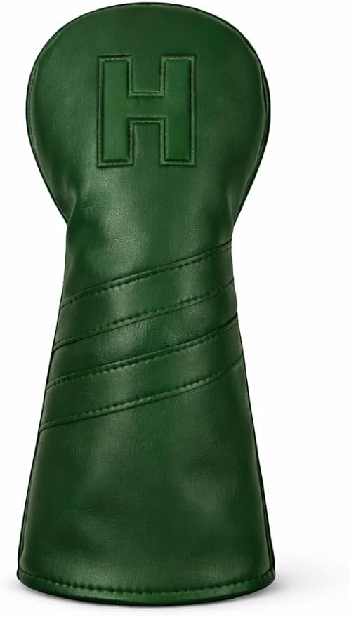 Leather Golf Headcovers Set of 3 – Driver (1), Fairway Wood (W) & Hybrid (H) – Premium Retro PU Leather Golf Club Head Covers – Fits 460cc – Detroit Golf Co.