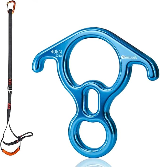 NewDoar Foot Loop for Tree Ascending 40kN Rescue Figure 8 Descender for Climbing Belaying and Rappelling Device
