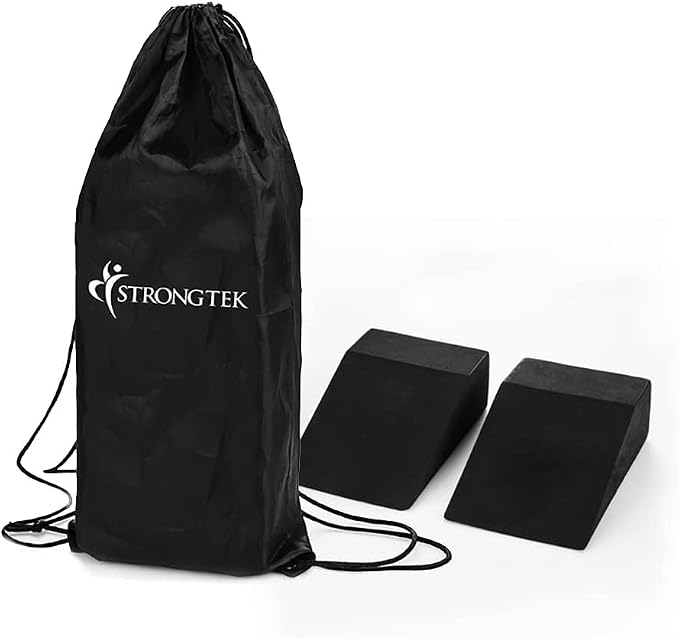 strongtek 2-pack balance pads & foam wedge blocks – full-body training & support set