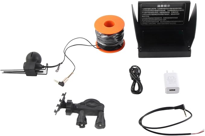 Generic Underwater Fishing Camera, 4.3 Inch HD Fish Finder, IP67 Underwater Fishing Camera with Sun Visor, 5000mAh Battery, 30M Cable, for Sea Ice Lake Fishing, Underwater