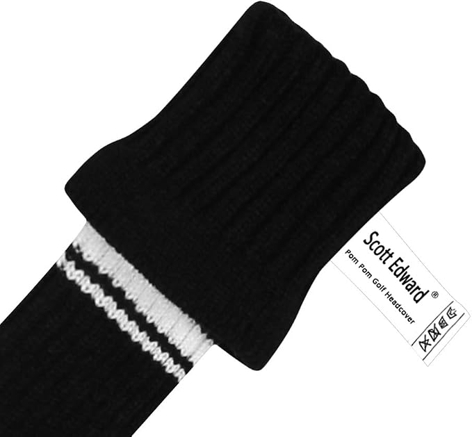 Scott Edward Knit Golf Club Cover for Woods and Driver Set of 5 Head Covers Protect Driver Wood(460cc)* 1 Fairway Wood*2 and Hybrid/UT*2 with Rotating Club Number Tags