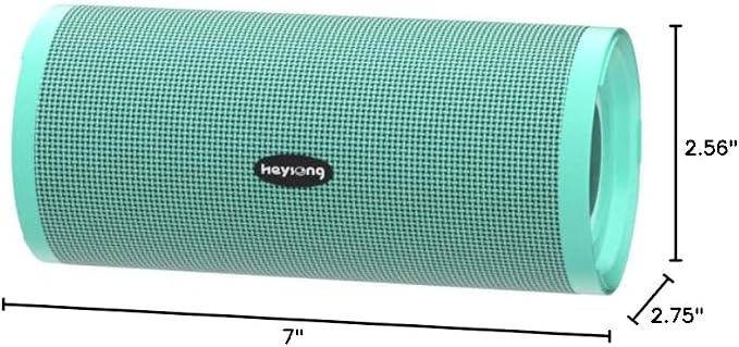 HEYSONG Portable Bluetooth Speaker, Waterproof Wireless Shower Speakers with Good Bass, IPX7 Floating, 5000mAh, TF Card, Loud Sound for Beach, Pool, Kayak Accessories, Gifts for Women, Girl-Mint Green
