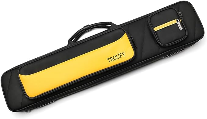 Pool Cue Case – Durable 4x4 & 4x5 Billiard Pool Cue Stick Carrying Case with Large Storage Space, Waterproof Billiards Accessories