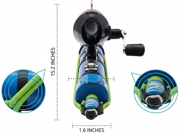 SUFFUSE Fishing Rod, Compact Catapult Fishing Pole, Portable Freshwater and Saltwater Fishing Lures Suitable for Outdoor Hunting and Traveling