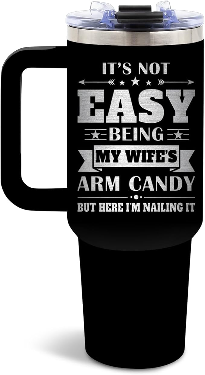 DUUV Birthday Gifts for Husband from Wife, Best Husband Ever Tumbler with Handle 40 Oz Stainless Steel Insulated, Christmas Thanksgiving Wedding Anniversary Appreciation Gifts for Husbands, 1PCS