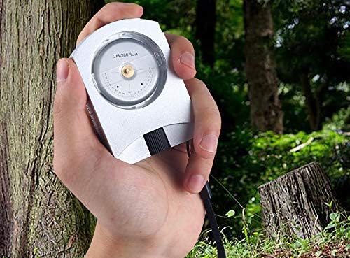 Pocket Altimeter, Clinometer, Battery-Free Altimeter, Professional Aluminum Accurate Altimeter, Compact Handheld Clinometer for Height & Slopes Angles Measuring, Silver