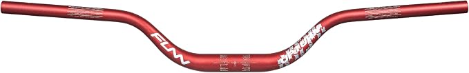 Funn Upturn High-Rise Mountain Bike Handlebar with Bar Clamp 31.8mm and Width 785mm, Durable and Lightweight Alloy Riser Handlebar for MTB and BMX Bike, Rise 75mm MTB Handlebar (Red)