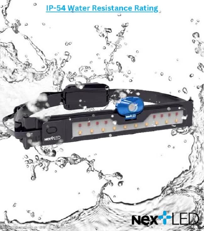 NextLED NT-6598 Multi-Function, Rechargeable Wide Beam Headlamp, Hard Hat Light/Spot/Safety, 3 Lights in 1, 500 Lumen, 210° Illumination, USB C Rechargeable Headlamp, Light Band Headlamp, IP-54