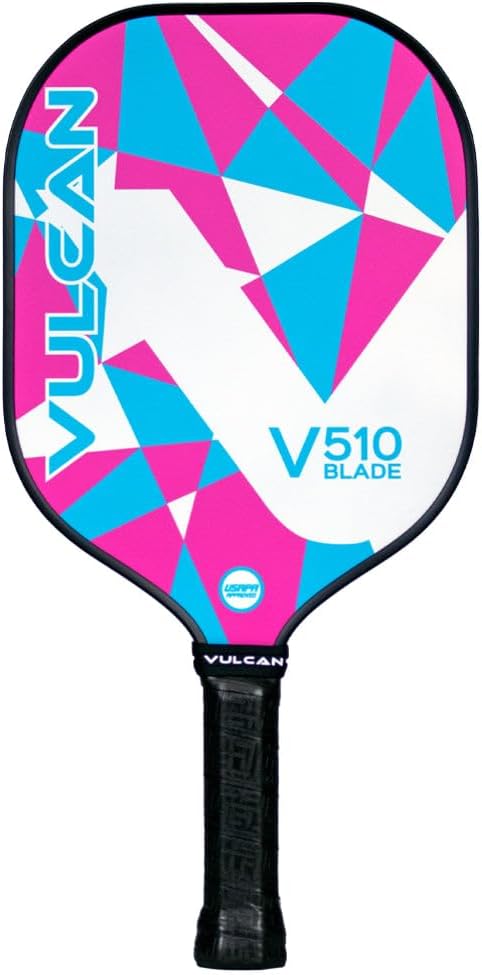 Vulcan | V510 Pickleball Paddle | Hybrid Performance | Polypropylene Core - Carbon Fiber Surface | USAP Approved | Multiple Colors