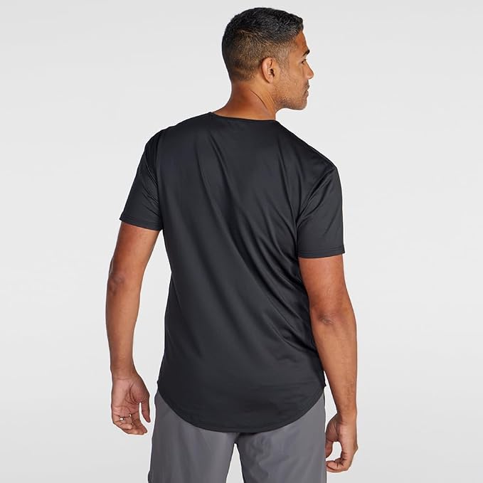 BYLT Performance Drop-Cut Men's T Shirt – Athletic Drop Cut Crewneck Tee – Moisture Wicking, Quick-Dry, Tapered Fit