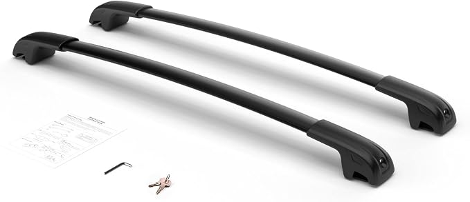 300LBS Lockable Roof Rack Cross Bars Compatible with Subaru Crosstrek 2018-2023 & Impreza 2017-2023, Aluminum Anti-Corrosion Cross Bar Fit Luggage Kayaks Bicycles Snowboard with Raised Side Rails