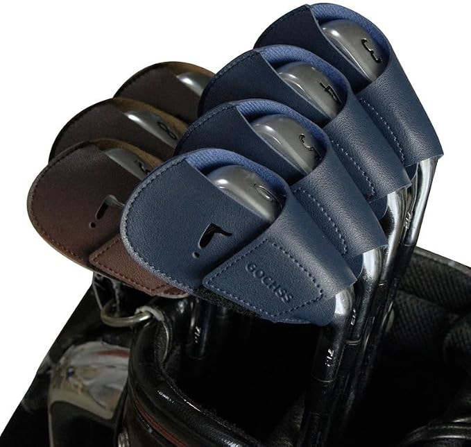 I Golf Iron Headcovers 10pcs PU Fit Both Right-Handed Clubs Golf Club Protector for Titleist Callaway Ping Taylormade Fit More Brands Golf Iron.