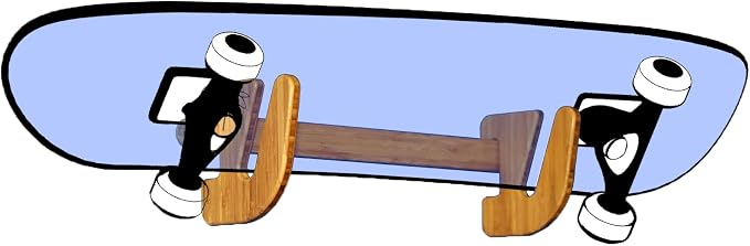 Grassracks Bamboo & Birch Snowboard Rack and Skateboard Rack - Moloka`i Series Snowboard Wall Mount