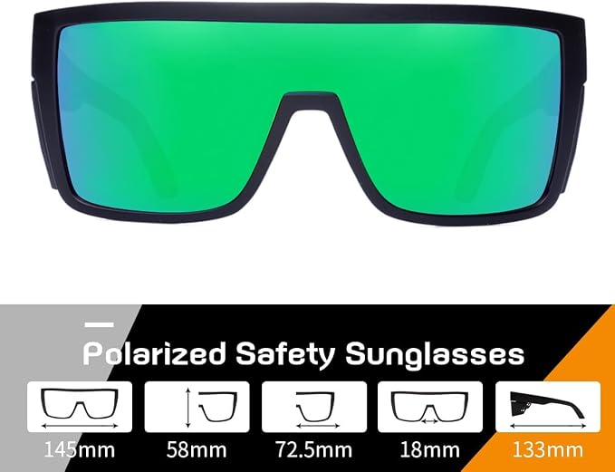 Polarized Safety Sunglasses UV400 Protection ANSI Z87.1 Certified