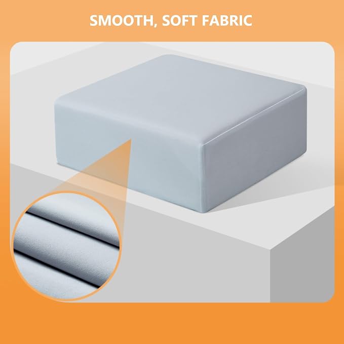 TOPPURE Cube Memory Foam Pillow for Side Sleepers, Square Pillows for Neck and Shoulder Pain Relief, Coach Pillow, Travel Pillow with Washable Pillowcase (Gray, 12"x12"x5")