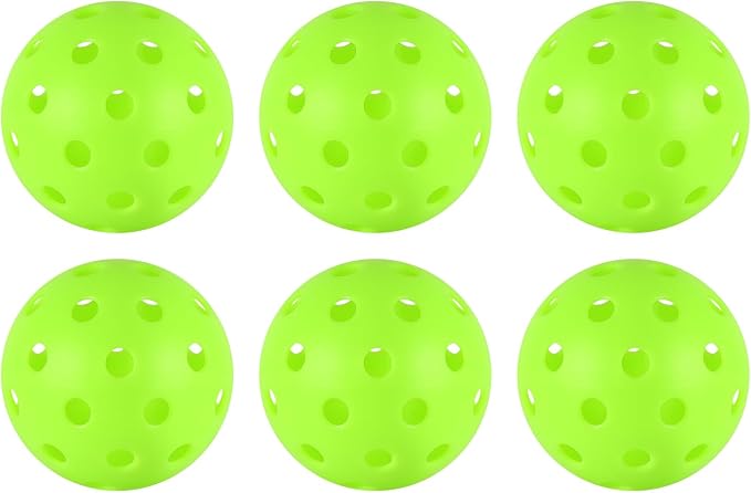 4/6/12/20/50/100 pcs Pickleball Balls,40 Hole Outdoor Pickleball Balls,8mm Precision Drilled-Spaced Pickle Ball Set-Profession Plastic Ball for Pickleballs Paddles and Indoor Floor Sport Court