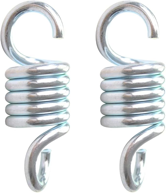 Spring Hook for Patio Swing 990lbs Capacity Hammock Swing Accessories 4.52 Inch Galvanized Extended Hooks 2pcs (Cross Swing Spring)