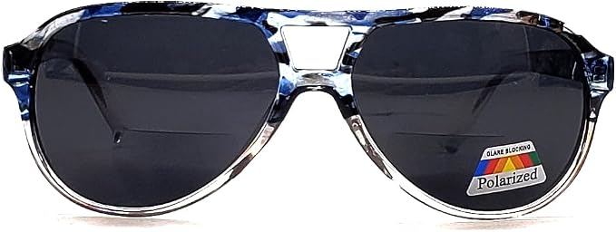 Polarized Bifocal Reading Glasses Blue Light Blocking Readers for Men Women Lightweight Aviator Retro