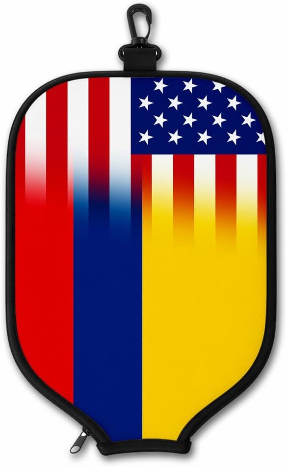 ExpressItBest Pickleball Paddle Cover, Neoprene Paddle Protector with Zipper and Snap Hook, Fits Most Standard Pickleball Paddles