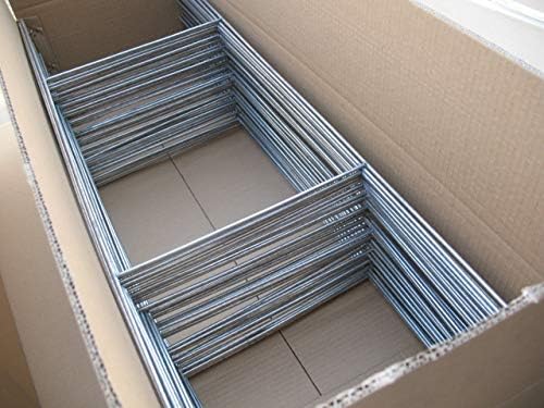 100 Pack H Frame Wire Stakes 20 x10 inch 9 Gauge Galvanized Wire -Yard Sign Stakes Fit for 4mm, 5mm Corrugated Signs, Heavy Duty Metal Step Stakes