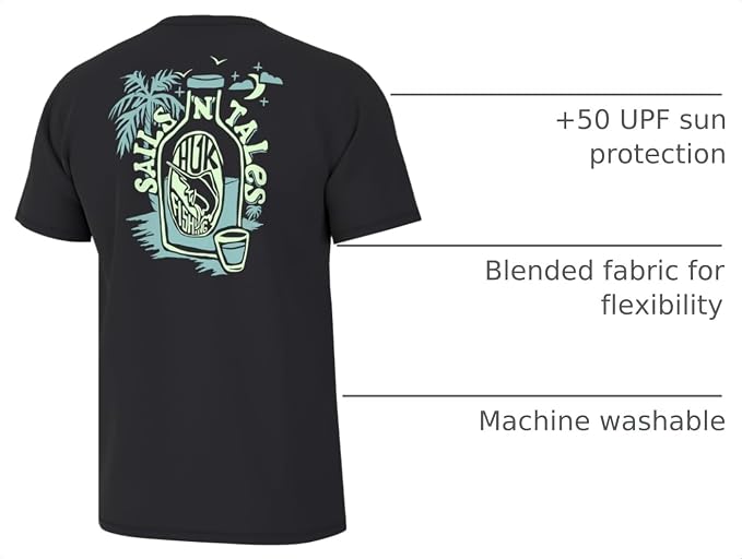 HUK Mens Fishing Graphic Tee, Performance Short Sleeve, Quick-Dry
