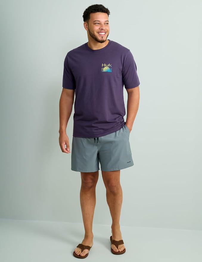 HUK Mens Performance Fishing Logo Tee, Short Sleeve T-Shirt for Men