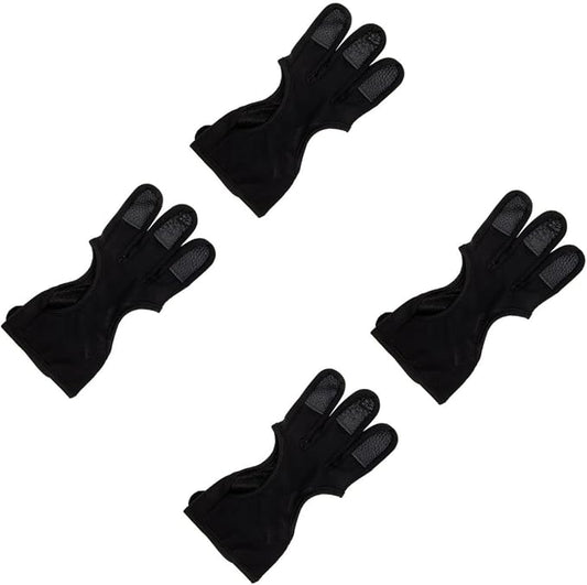 HANABASS 2pcs Archery Finger Stall Two Fingers Glove Wear-Resistant Archery Equipment Gloves