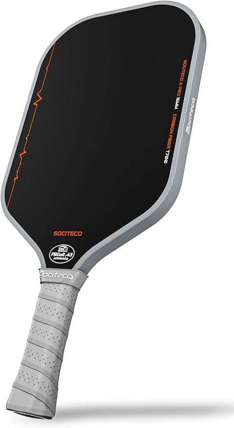 Carbon Fiber Pickleball Paddle, Thermoformed Pickleball Paddle | T700 Carbon Fiber, Thermoformed Unibody, 16mm Honeycomb Core, Foam Edge Wall, Elongated, Intermediate and Competitive Player