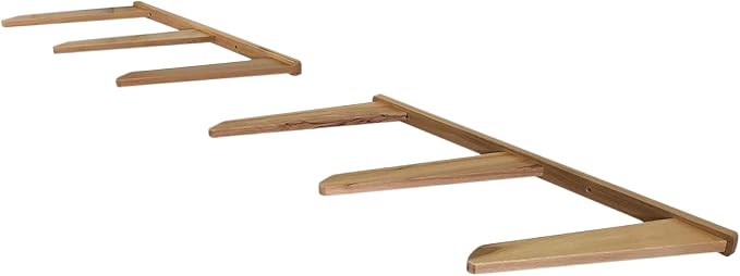 StoreYourBoard Vertical Timber Surfboard Wall Rack, Holds 6 Surfboards, Home and Garage Storage Mount System (Natural)