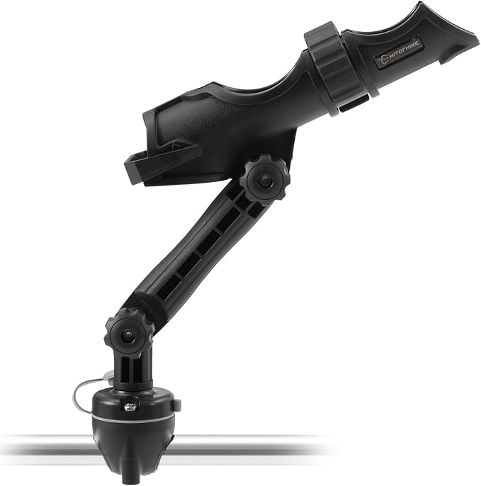 Hitorhike Kayak & Boat Fishing Rod Holder Set with Extender – Universal Reel Compatibility, 360° Adjustable, Heavy-Duty Mounts