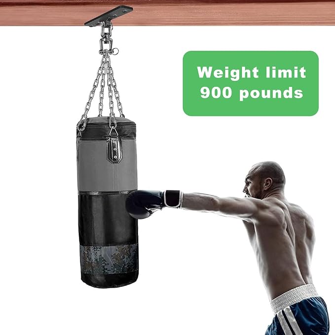 Dolibest Heavy Duty Swing Hanger, Ceiling Mount Swivel Hook, 360° Rotation Wood Beam Holder Body Weight Strength Training Systems, Aerial Yoga Swing & Hammock, Resistance Band for Wooden Sets