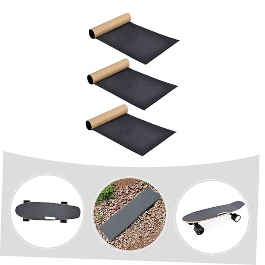 Convenient Grip Tapes 3pcs Skateboard Tape for Skateboard Deck Sandpaper