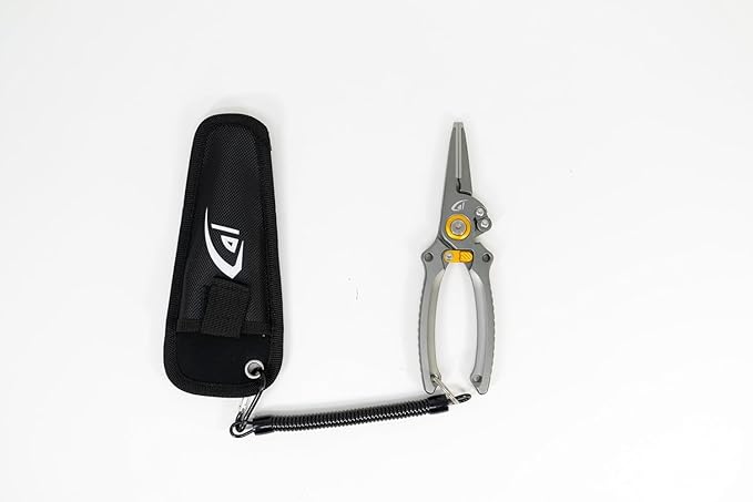 danco 2 Pack 7.5" Aluminum Fishing Side Cutters with Sheath, Fishing Line and Wire Cutter, Saltwater Safe, Fresh/Saltwater Fishing