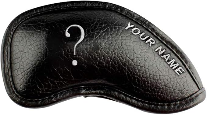 CRAFTSMAN GOLF 12pcs or 1pc Thick Synthetic Leather Golf Iron Head Covers Set Headcover Fit All Brands Callaway Ping Taylormade Cobra Etc. Also Custom Name