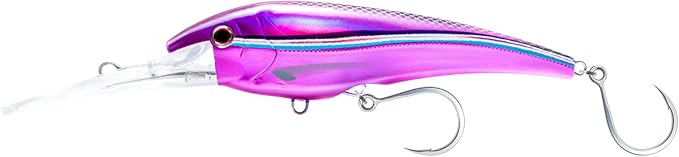 Nomad Design DTX Minnow with Patented Autotune System - Distressed Baitfish Swimming Action, BKK Diablo